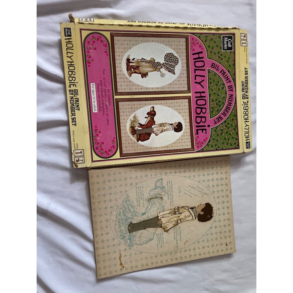 Vintage 1974 Holly Hobbie Oil Paint By Number Used
